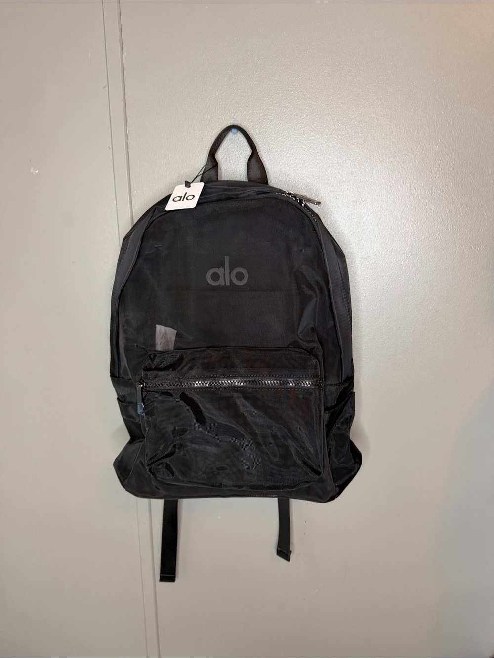 ALO Yoga charcoal mesh backpack